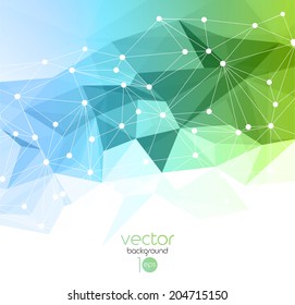 Vector color abstract geometric banner with triangle.
