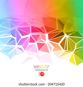 Vector color abstract geometric banner with triangle.