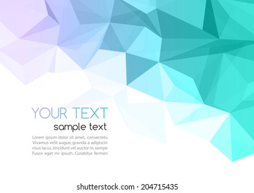 Vector color abstract geometric banner with triangle.