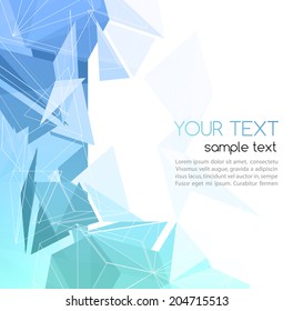 Vector color abstract geometric banner with triangle.
