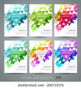 Vector color abstract geometric banner with triangle.