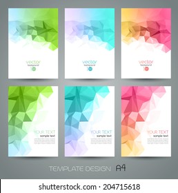 Vector color abstract geometric banner with triangle.