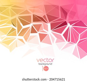 Vector color abstract geometric banner with triangle.