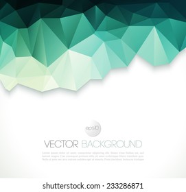 Vector color abstract geometric banner with triangle.