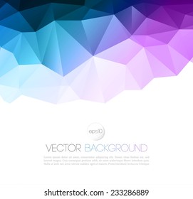 Vector color abstract geometric banner with triangle.