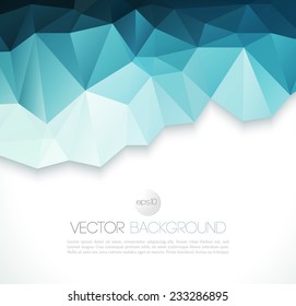Vector color abstract geometric banner with triangle.