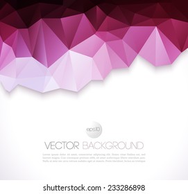 Vector color abstract geometric banner with triangle.