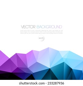 Vector color abstract geometric banner with triangle.