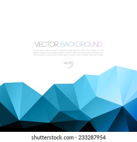 Vector color abstract geometric banner with triangle.