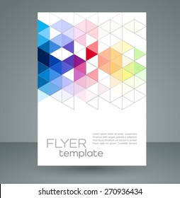 Vector color abstract geometric banner with triangle shapes