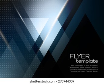 Vector color abstract geometric banner with triangle shapes