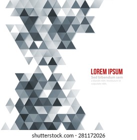 Vector color abstract geometric banner with triangle shapes.