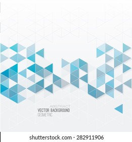 Vector color abstract geometric banner with triangle shapes.