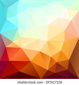 Vector color abstract geometric banner with triangle shapes. Low poly background