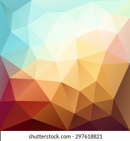 Vector color abstract geometric banner with triangle shapes. Low poly background