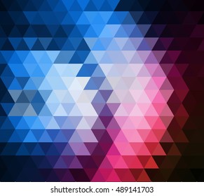 Vector color abstract geometric banner with triangle