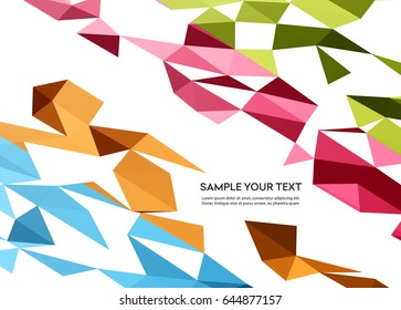 Vector color abstract geometric banner with triangle. For brochure, pocter, leaflet design