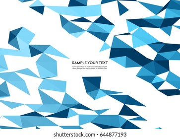 Vector color abstract geometric banner with triangle. For brochure, pocter, leaflet design