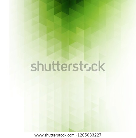 Vector color abstract geometric banner with triangle. For business and technology brochure, poster, leaflet design. Green triangles mosaic pattern
