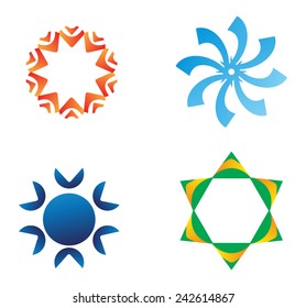 Vector color abstract icons logo 