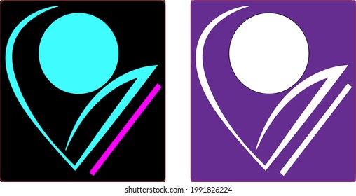 VECTOR COLOR ABSTRACT LOGO DESIGN.