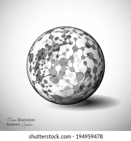 Vector color abstract molecular ball / sphere /