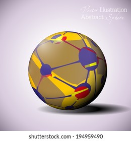 Vector color abstract molecular ball / sphere /