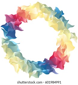 Vector Color Abstract Mosaic Circle