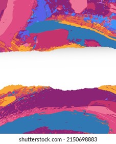 Vector color abstract painted background template or poster design