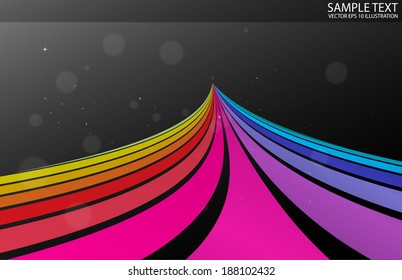 Vector color abstract shaped background illustration - Abstract shape in rainbow colors background illustration