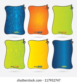 Vector color advertising element set