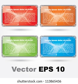 Vector color advertising panel set
