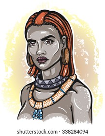 Vector Color African Woman Illustration