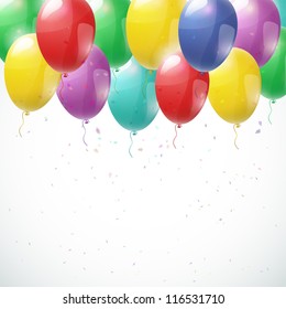 Vector color air balloons background