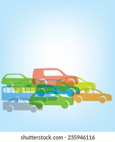 Vector, color automobile background 
