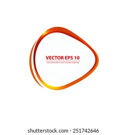 Vector color background abstract circles. Orange design geometrical