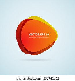 Vector color background abstract circles. Orange design geometrical