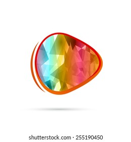 Vector color background abstract circles. Orange design geometrical