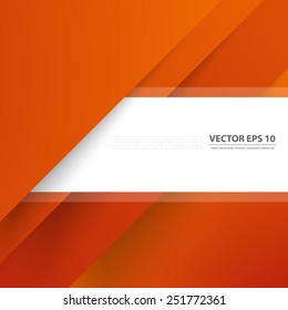 Vector color background abstract lines. Orange design geometrical