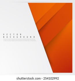 Vector color background abstract lines. Orange design geometrical