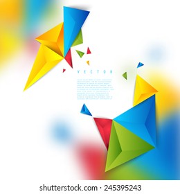 Vector color background abstract polygon triangle. polygonal design geometrical