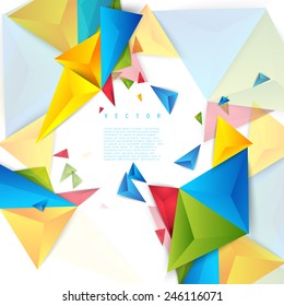 Vector color background abstract polygon triangle. polygonal design geometrical