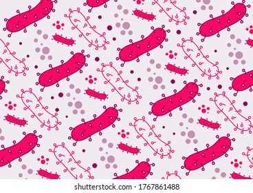 abstracción de virus de bacterias de fondo de color vectorial