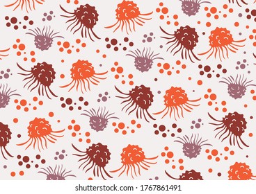 abstracción de virus de bacterias de fondo de color vectorial