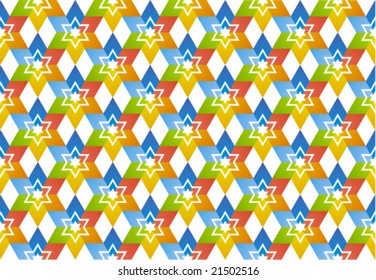Vector color background with stars