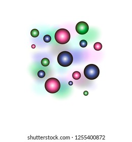  vector color balls flying