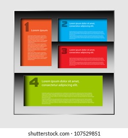 Vector color banner, easy editable