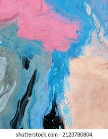 Vector color banner. Hand drawn abstract paint brush stroke. Marble element.