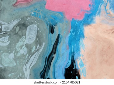 Vector color banner. Hand drawn abstract paint brush stroke. Marble element.