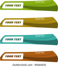 the vector color banner set